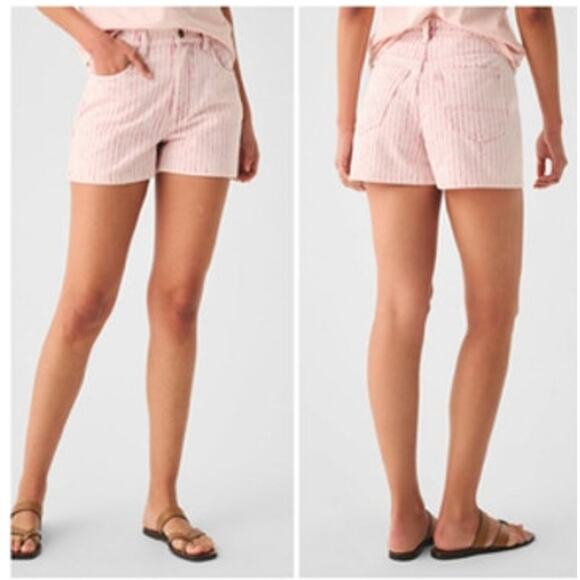Faherty Topsail Denim Short Pink Railroad Stripe Size: 29